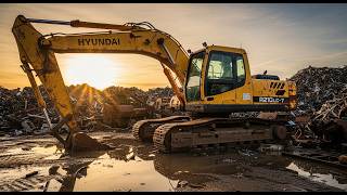 Abandoned Hyundai R210LC 7 Excavator Found Rusting in Scrap Yard – Full Restoration & Revival Proces