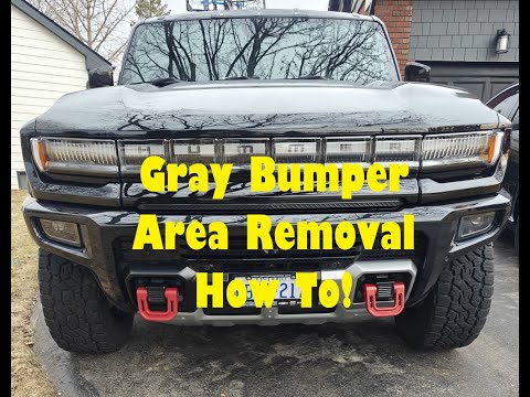 Hummer EV gray bumper area removal (trim-tool method)