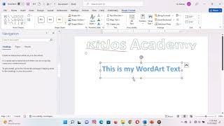 Insert WordArt in Word Documents