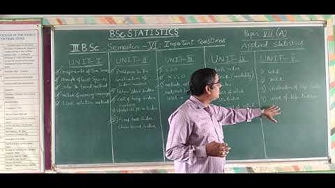 III BSc Statistics Semester 6 Important Questions of Applied Statistics - Paper VII(A)