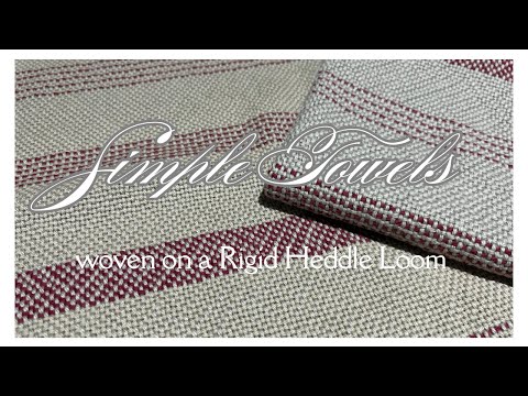 Perfect beginner Tea/Dish/Kitchen Towels, woven on a rigid heddle loom