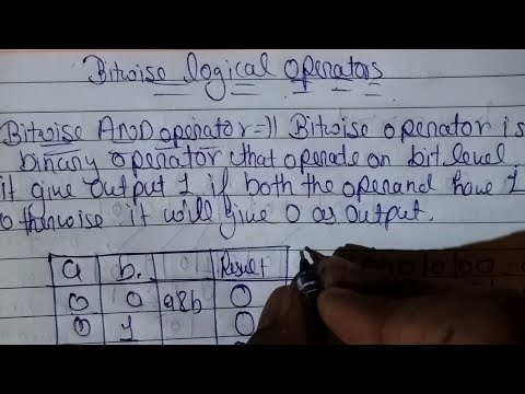 Bitwise operator in C | bitwise AND , OR, XOR