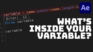 What's inside your variable? | After Effects tutorial