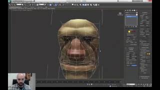 Lowpoly modeling and texture painting of a monster like face. screenshot 1