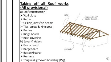 How To Take -Off Quantities For Gable Roof/Construction Degree Classes