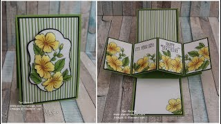 Pop Up And Twist Panel Card Using Blended Seasons From Stampin' Up!