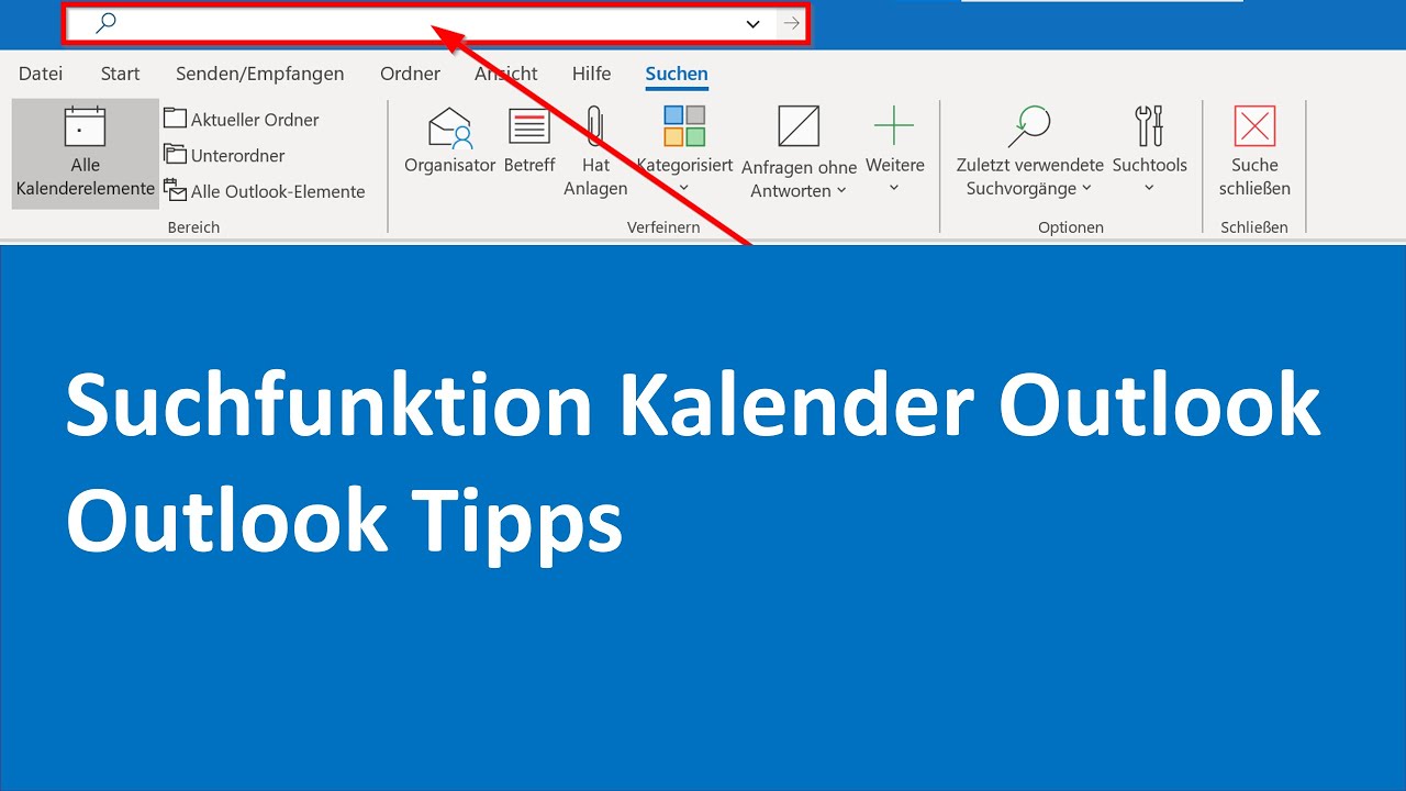 Suchfunktion Kalender Outlook - Outlook Tipps und Tricks - YouTube