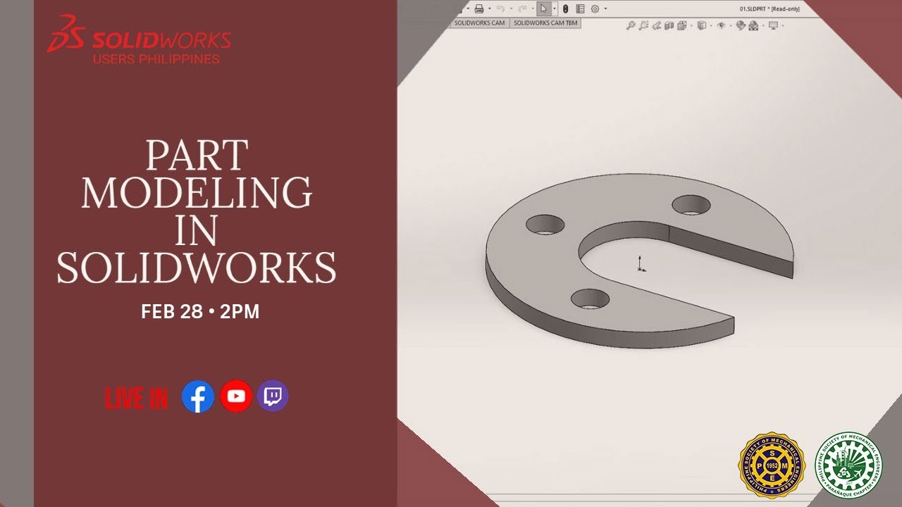 Part Modeling in Solidworks - YouTube