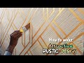 How to make wall texture | with wall putty | exterior rustic texture | golden design
