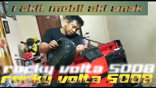 cara merakit mobil aki anak receiver box mobilan aki anak set lengkap aki 12V 7AH