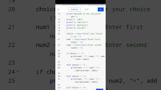 calculator program in python