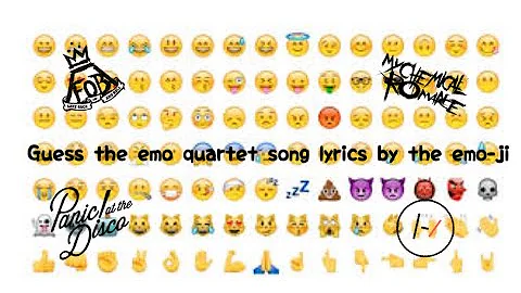 TRY TO GUESS THE EMO QUARTET SONG LYRICS BY THE EMOJIS *HARD* FOR CRANKTHATFRANK