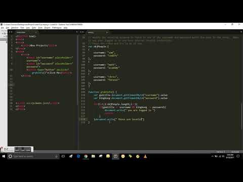 Tutorial create a login using JavaScript