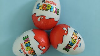 3 kinder surprise eggs unboxing!
