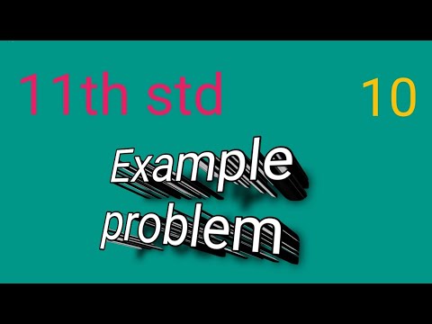 11th std physics lesson 10 example problem