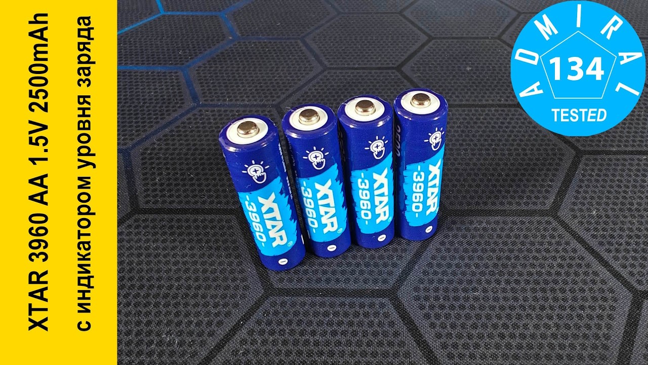 XTAR 3960 AA 1.5V 2500mAh обзор аккумулятора с индикатором уровня заряда
