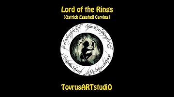 I Carve an Ostrich Egg "Lord of the Rings" themed. Nightstand Light.