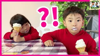 どこでもアイスクリーム♥in熊本　絶対こうなる兄妹ｗ【ちびっこモッパン】