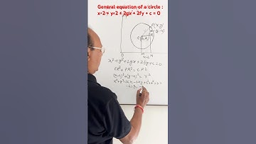 General equation of a circle ￼: x^2 + y^2 + 2gx + 2fy + c = 0