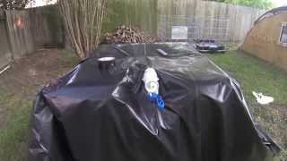 Step 1 - IBC Rainwater Harvesting System - Cleaning and Wrapping Tank