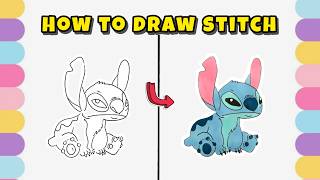 How to Draw Stitch from Disney – Cute Alien Character Drawing