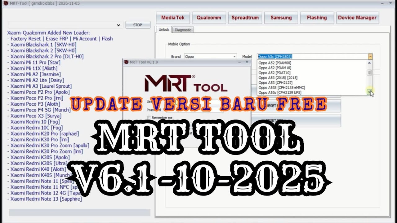 SERBA GRATIS UPDATE MRT TOOL V6.1 OKTOBER 2025 BANYAK FITURNYA