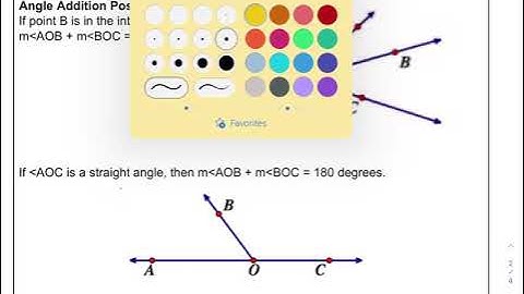 Segment and Angle Addition Postulates