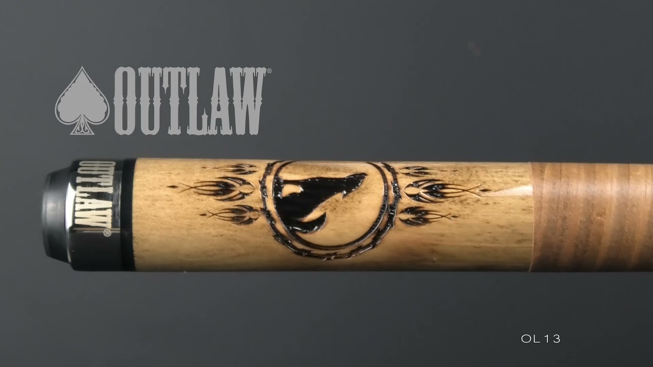 Outlaw OL13 Pool Cue Tribal Flame Design - 10% off at Budget Billiards