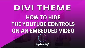 Divi Theme How To Hide The Youtube Controls On An Embedded Video 👍