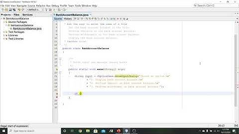 Bank Account Balance Problem