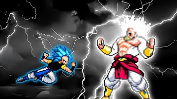 Gogeta DBS V2 (all form) (New) VS Limit Break Broly SSJ4 V2 in Jump Force Mugen