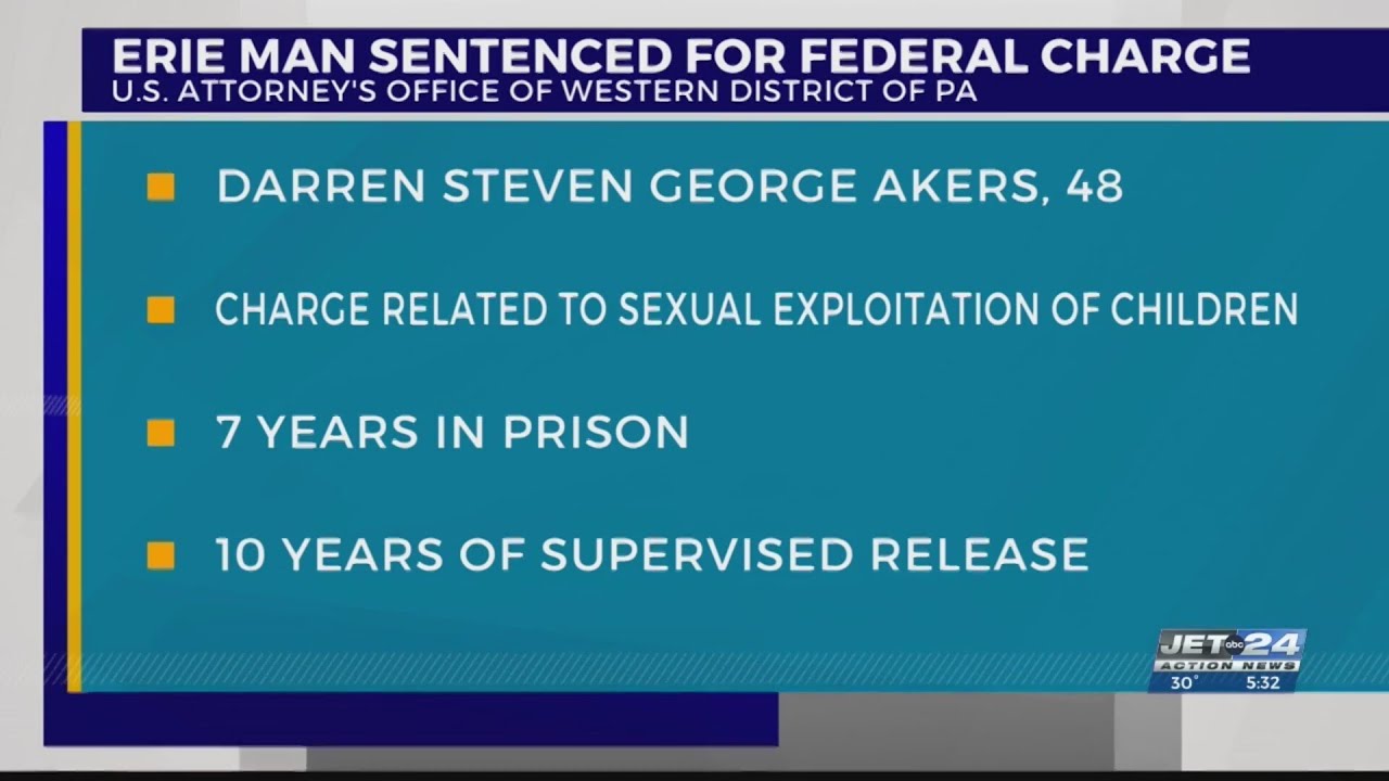Erie man sentenced to seven years in prison for child porn possession ...