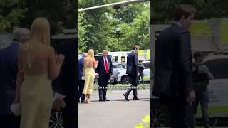 NEW!! The Trump family departed on a private jet after watching the World Cup #barronwilliamtrump
