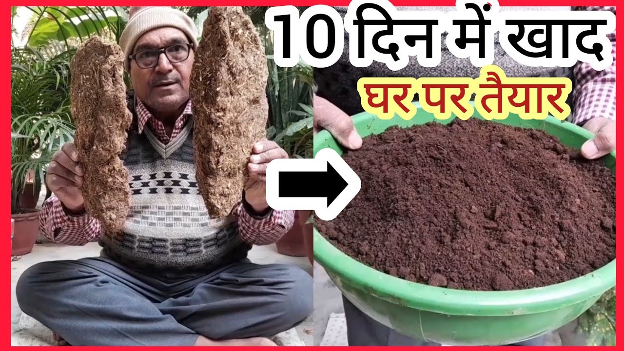 सिर्फ 10 दिन में Compost खाद कैसे तैयार करें।घर पर गोबर की खाद बनाने का आसान तरीका