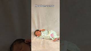 new vs now #baby #babygirl #cute #cutebaby #trending #viral #6monthbaby #newbornbaby #babymilestones