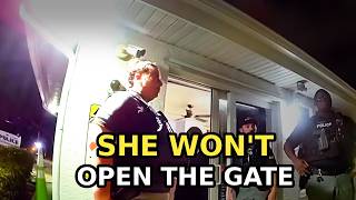 Florida Guard Blocks Police Pursuit At Gate: Cop Doesn't Back Down