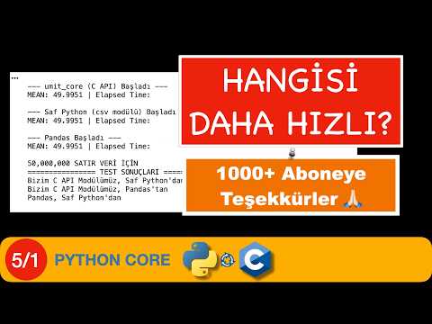Python C API #5/1 | Speed ​​Test at 500 Million Lines: C API vs Pandas vs Pure Python (1K Exclusive)