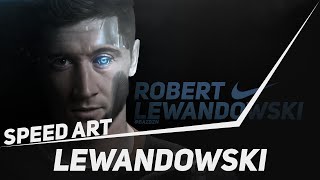 Photoshop Speed Art #30: Lewandowski Cyborg Poster | BazDZN