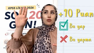 KPSS’den +90 alırken son 20 gün yaptıklarım | yapmadıklarım 