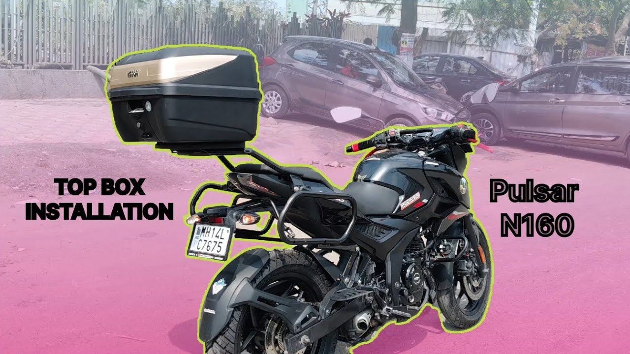 Top Box Installation 🔧 | Perfect Fit + Stylish Look.   #PulsarN160 #TopBoxFitting #N160Modification 