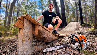 I Built A Fun Log Jump On My Backyard Mountain Bike Trail