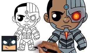 how to draw cyborg justice league