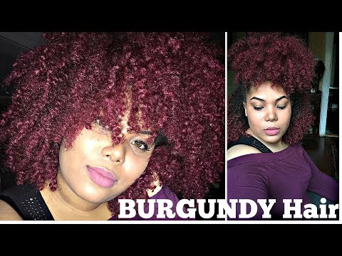 How I Dye My Natural Hair BURGUNDY! | Adore Semi-Permanent Dyes