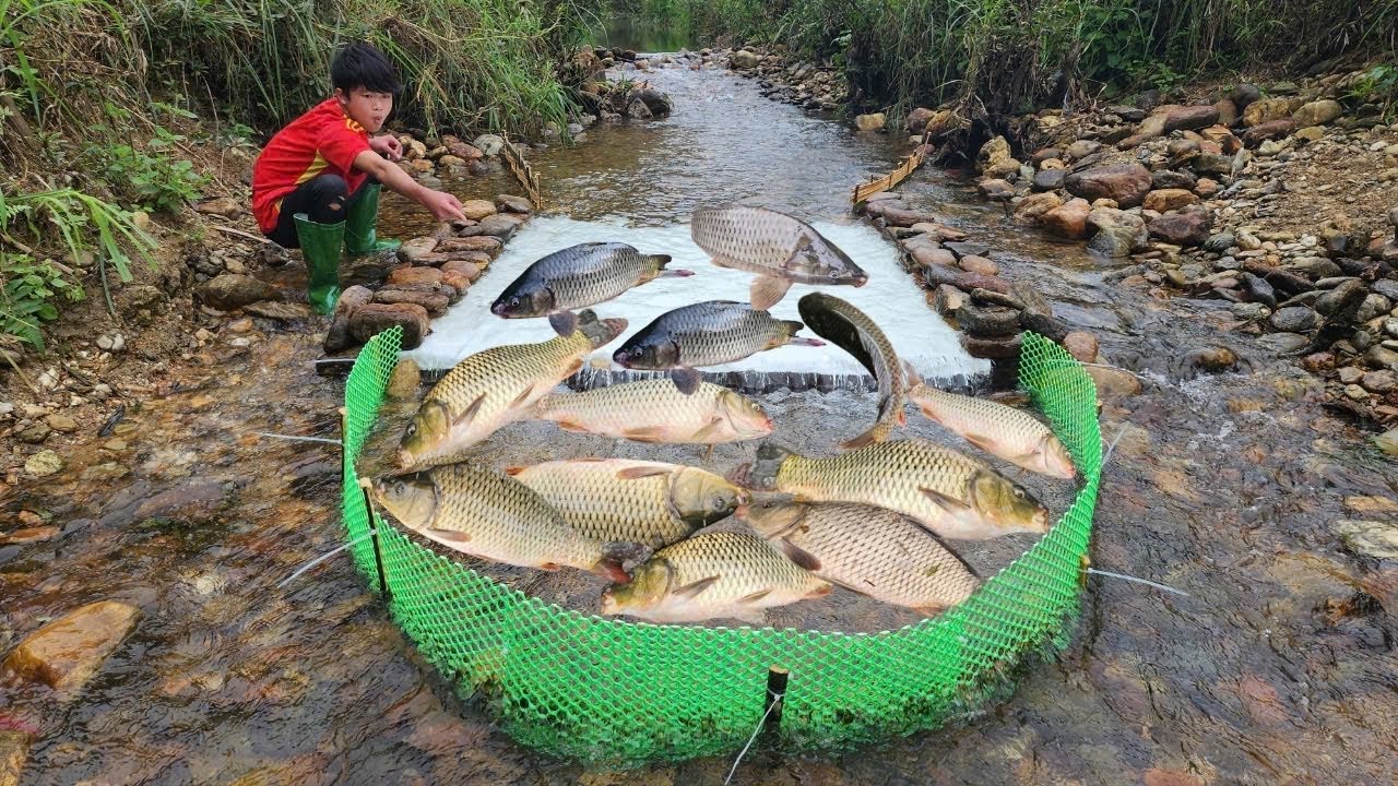 Fishing using rudimentary methods has yielded unexpected results.