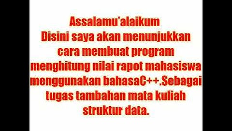 Cara Menghitung Nilai Raport Mahasiswa menggunakan bahasa program C++