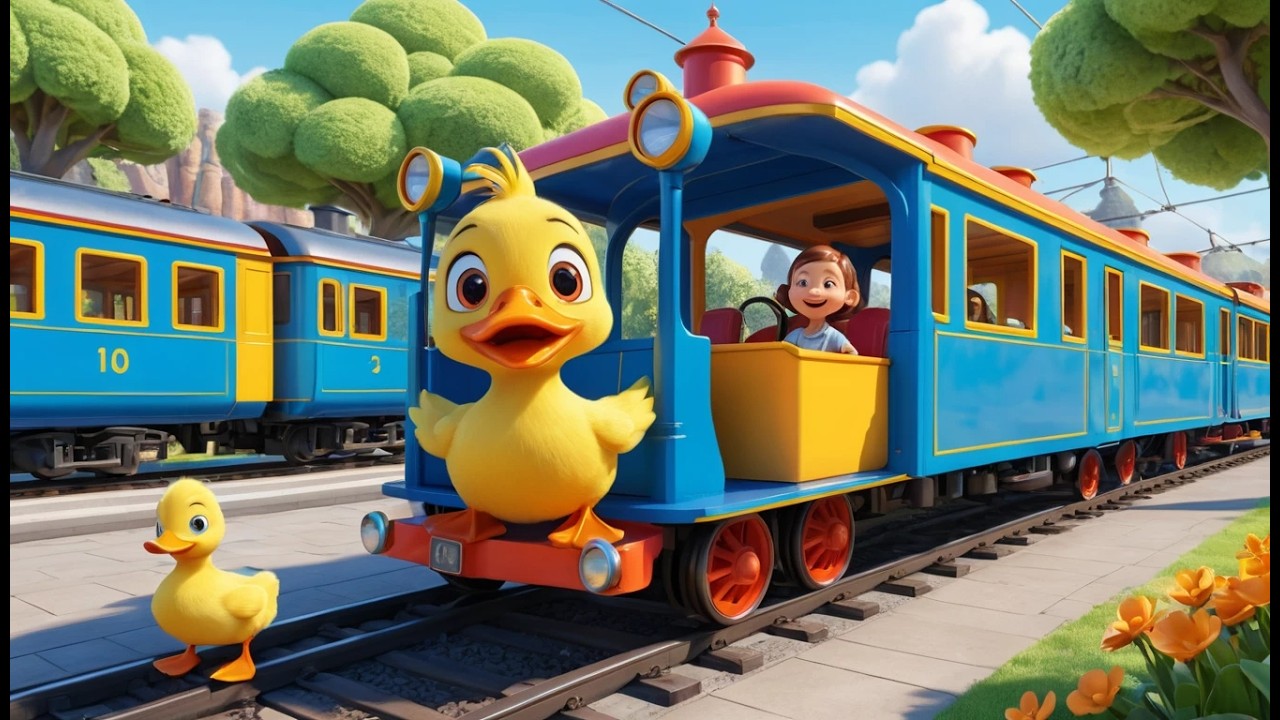 Ducky’s Big Train Ride 🦆🚂 | Fun Animal Train Song & Nursery Rhymes ...