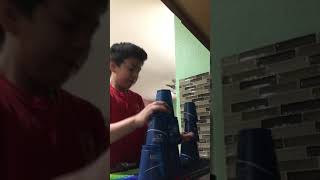 10 sec cup stacking challenge