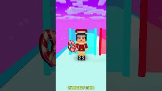 Ladder Master Runner： Aphmau vs Noob Girl Winter Edition  #funnyshorts