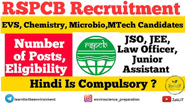 🔴RSPCB Recruitment Important Information To Know