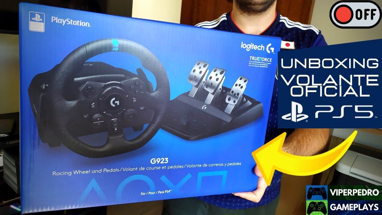 Comprei o VOLANTE OFICIAL do PS5!  UNBOXING/REVIEW Logitech G923 [EM OFF]  